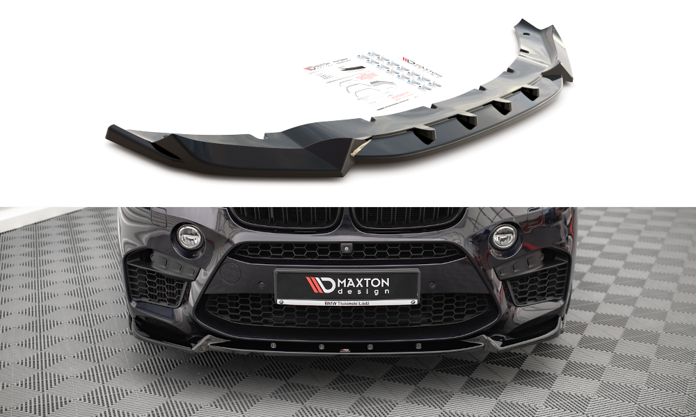 Front Ansatz V.1 für BMW X5 M F85 / X6 M F86 schwarz Hochglanz