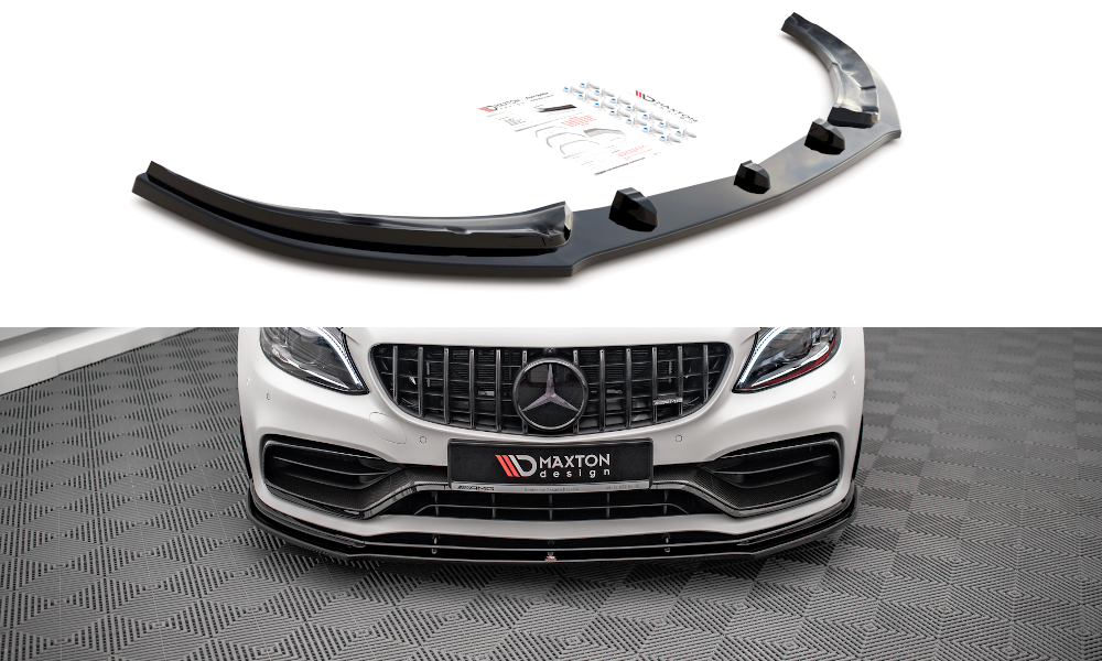 Front Ansatz V.1 für Mercedes-AMG C63 Coupe AMG Aero Pack C205 Facelift schwarz Hochglanz