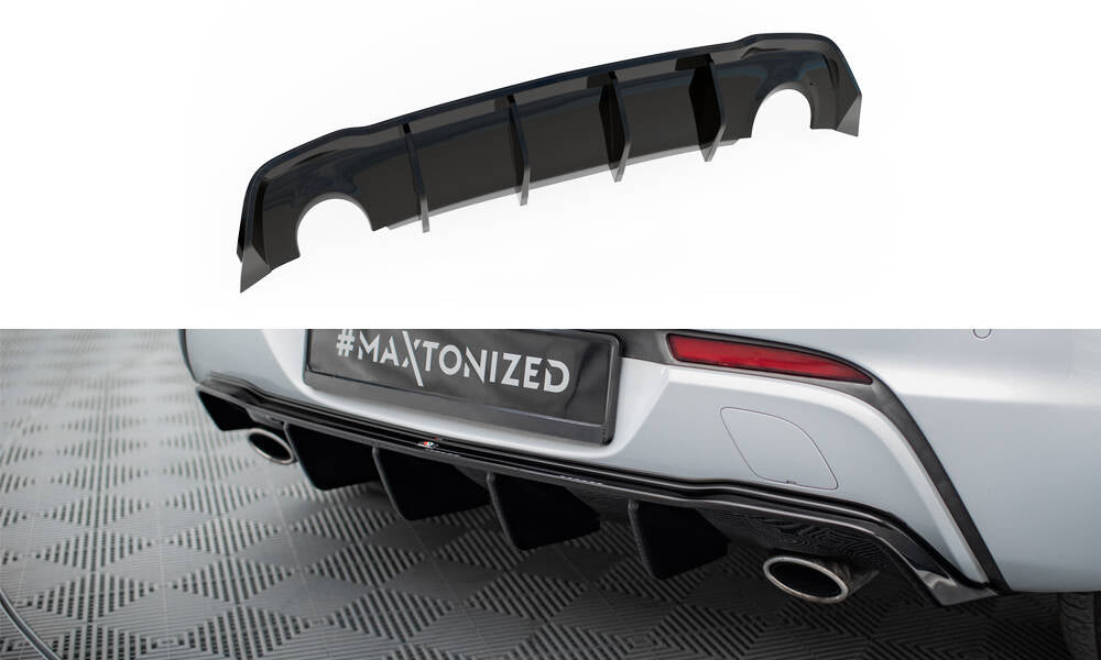 Diffusor Heck Ansatz für Opel Astra GTC OPC-Line J (Einzelauspuff li. re.) schwarz Hochglanz