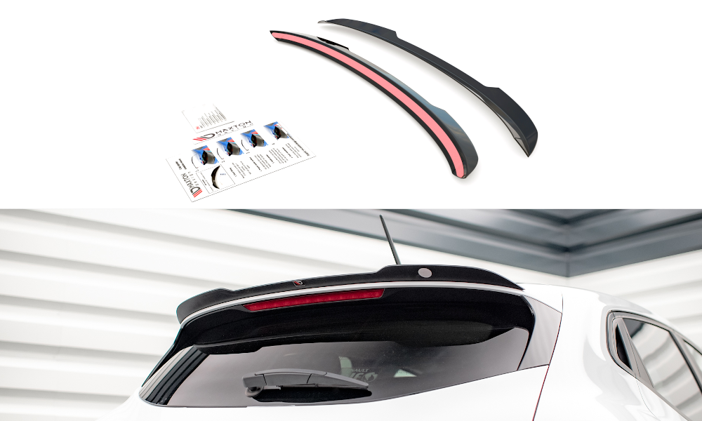Spoiler CAP für Renault Clio Mk5 schwarz Hochglanz