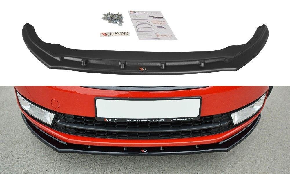 Front Ansatz V.2 für Skoda Rapid schwarz Hochglanz