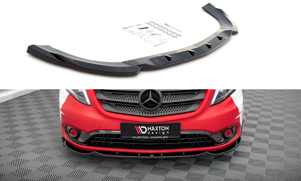 Front Ansatz V.1 für Mercedes-Benz Vito W447 Facelift schwarz Hochglanz