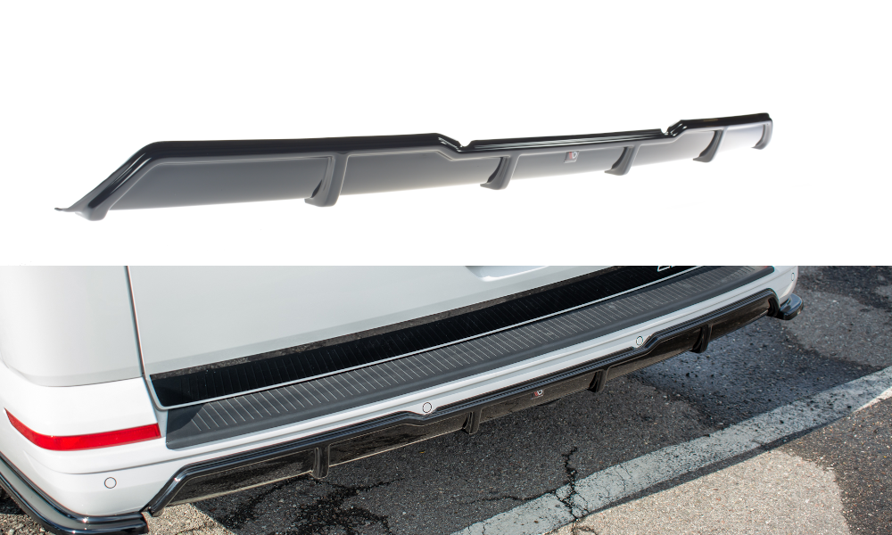 Diffusor Heck Ansatz für VW T6 schwarz Hochglanz