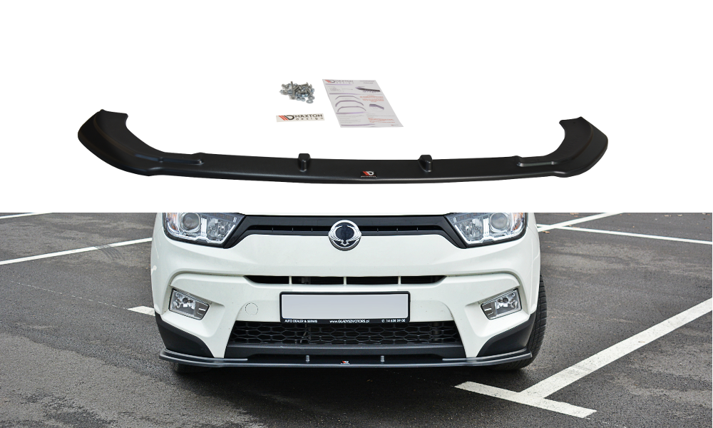 Front Ansatz V.1 für SSANGYONG TIVOLI schwarz Hochglanz