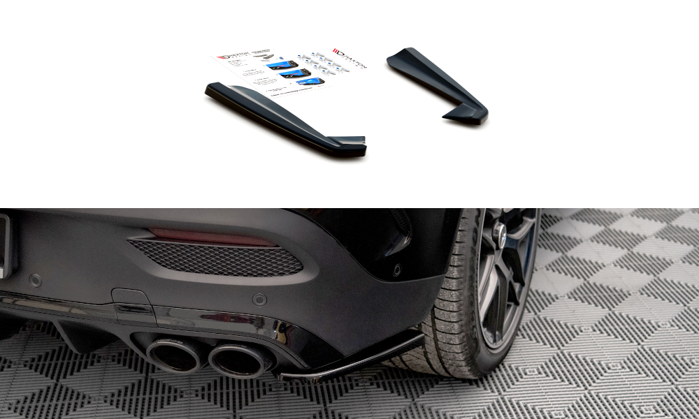 Heck Ansatz Flaps Diffusor für Mercedes-AMG GLE 53 Coupe C167 / C167 Facelift schwarz Hochglanz