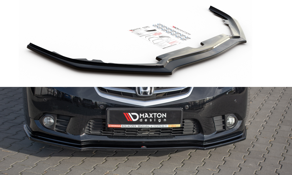 Front Ansatz für Honda Accord VIII (CU Series) Facelift schwarz Hochglanz