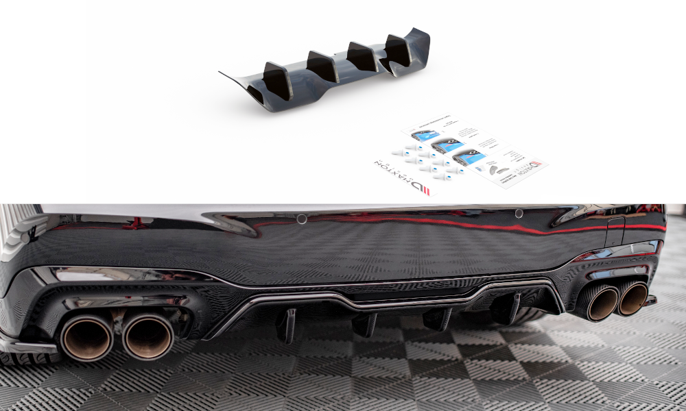Diffusor Heck Ansatz für BMW M235i Gran Coupe F44 schwarz Hochglanz
