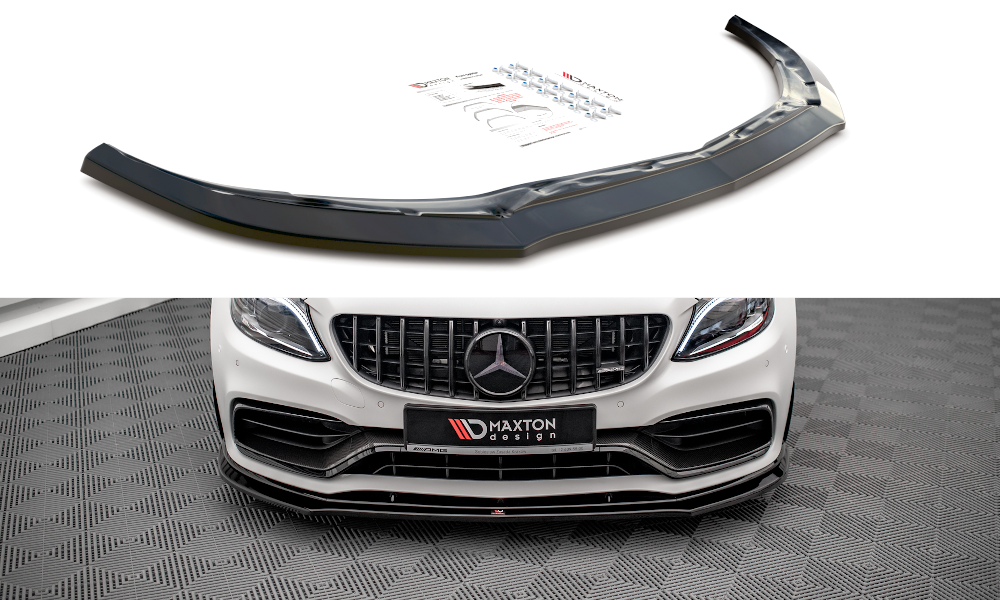 Front Ansatz V.3 für Mercedes-AMG C63 Coupe AMG Aero Pack C205 Facelift schwarz Hochglanz