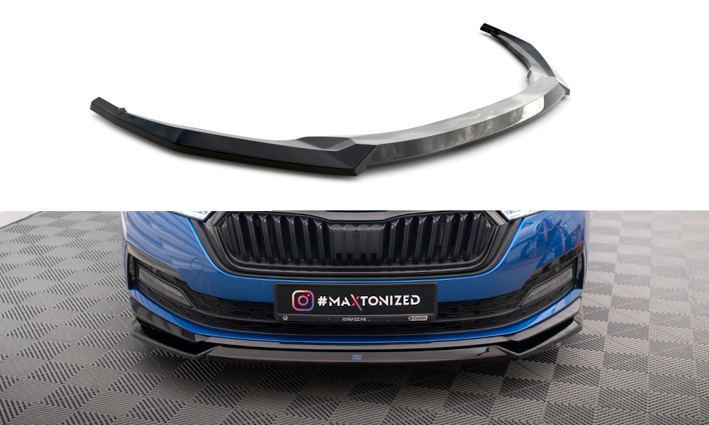 Front Ansatz V.2 für Skoda Octavia Sportline Mk4 schwarz Hochglanz