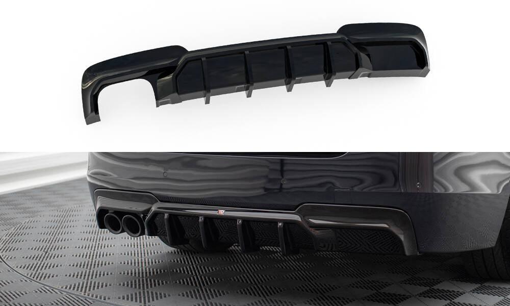 Diffusor Heck Ansatz V.2 für BMW 5er M-Paket F10 / F11 (Doppelauspuff li.)