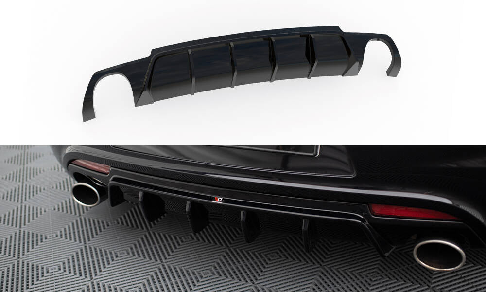 Diffusor Heck Ansatz V.2 für VW Scirocco R Mk3 schwarz Hochglanz
