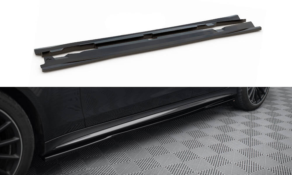 Seitenschweller Ansatz für Mercedes-AMG GT 53 4-Door Coupe schwarz Hochglanz
