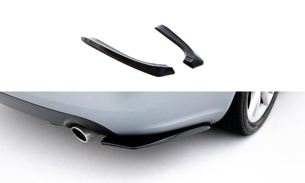 Heck Ansatz Flaps Diffusor für AUDI A4 B7 schwarz Hochglanz