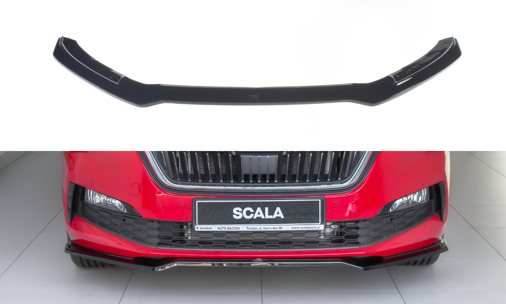 Front Ansatz V.2 für Skoda Scala schwarz Hochglanz