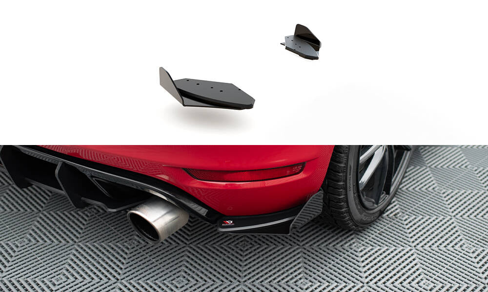 Street Pro Heck Ansatz Flaps Diffusor + Flaps für VW Golf GTI Mk6 schwarz Hochglanz