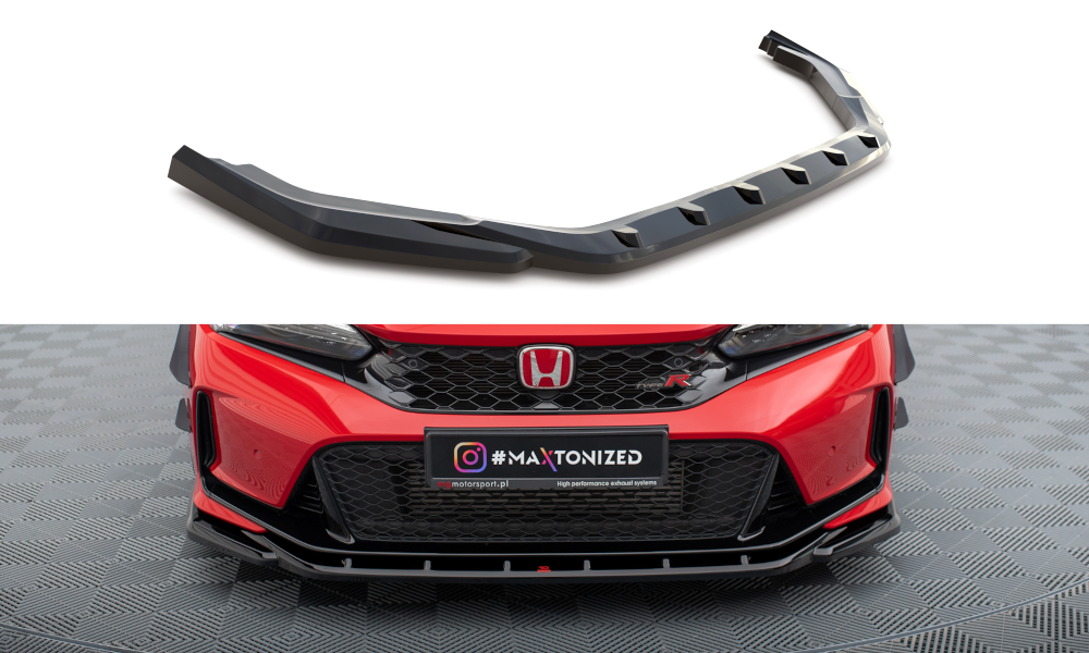 Front Ansatz V.3 für Honda Civic Type-R Mk 11 schwarz Hochglanz