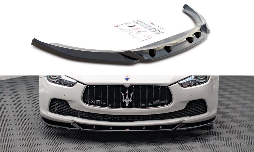 Front Ansatz V.1 für Maserati Ghibli Mk3 schwarz Hochglanz