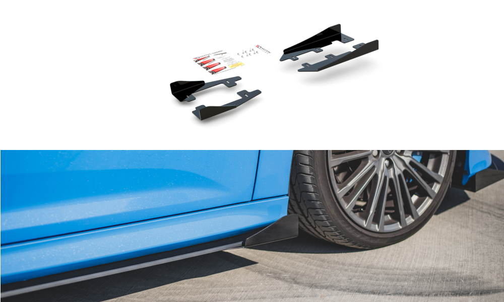 Seitenschweller Flaps für Ford Focus RS Mk3 schwarz Hochglanz
