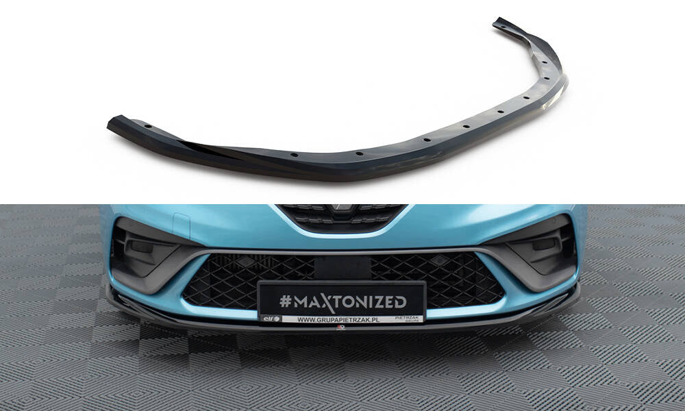 Front Ansatz V.2 für Renault Clio R.S. Line Mk5 schwarz Hochglanz