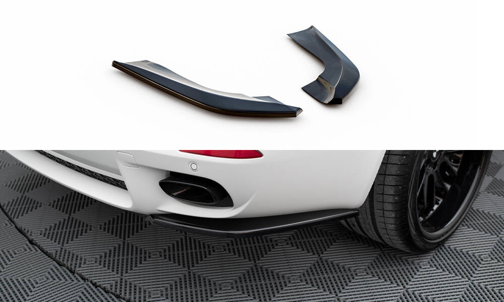 Heck Ansatz Flaps Diffusor für BMW X5 E70 Facelift M Paket schwarz Hochglanz