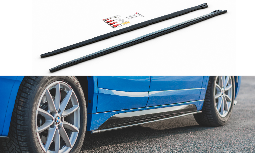 Seitenschweller Ansatz für BMW X2 F39 M-Paket schwarz Hochglanz
