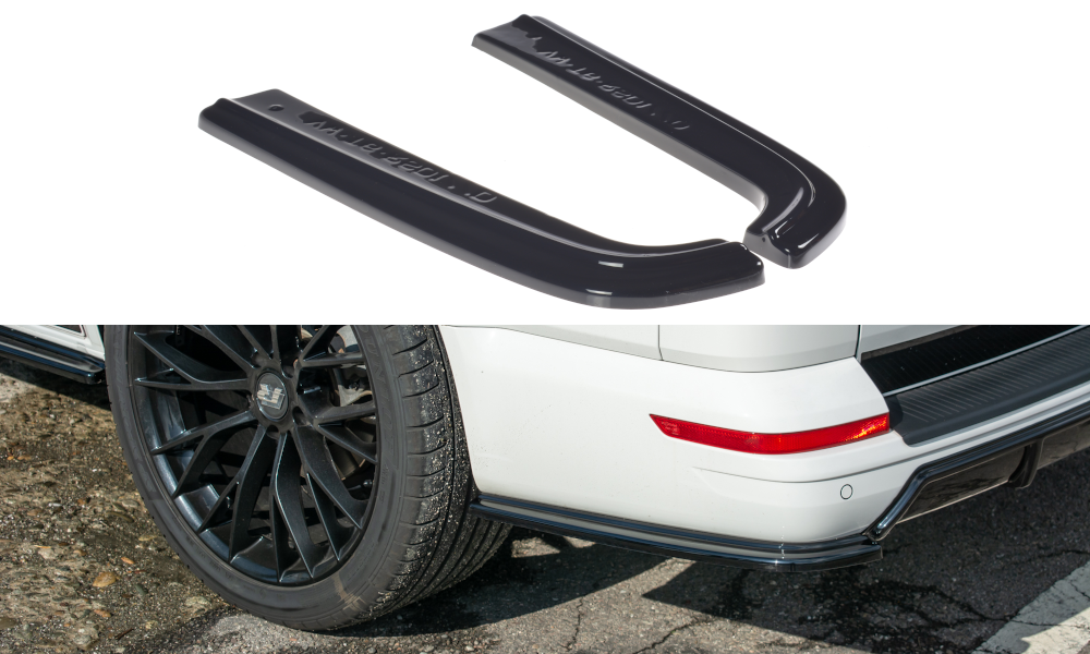 Heck Ansatz Flaps Diffusor für VW T6 schwarz Hochglanz
