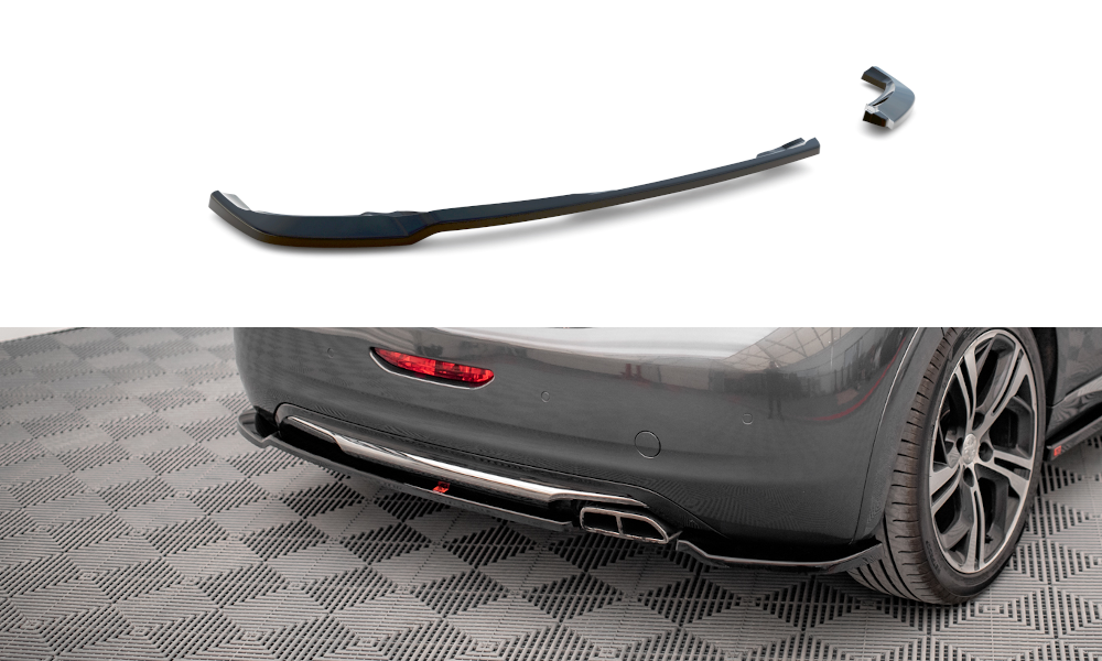 Heck Ansatz Flaps Diffusor für Peugeot 208 GTi Mk1 schwarz Hochglanz
