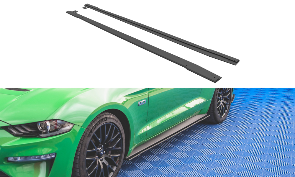 Street Pro Seitenschweller Ansatz für V.1 für Ford Mustang GT Mk6 Facelift