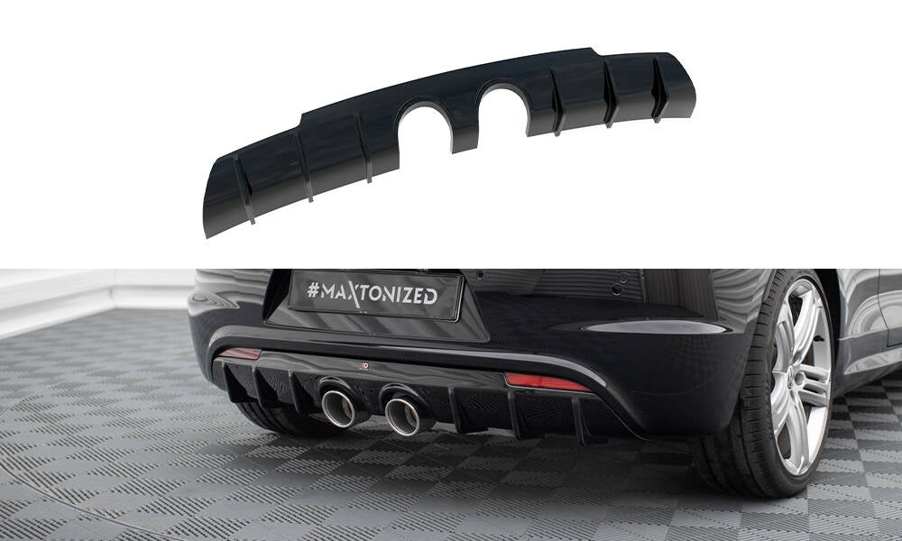 Diffusor Heck Ansatz V.3 für VW Scirocco R Mk3 schwarz Hochglanz