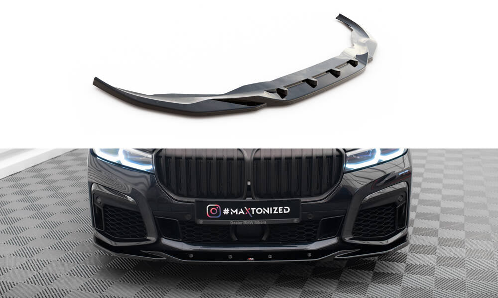 Front Ansatz V.3 für BMW 7 M-Paket G11 / G12 Facelift schwarz Hochglanz