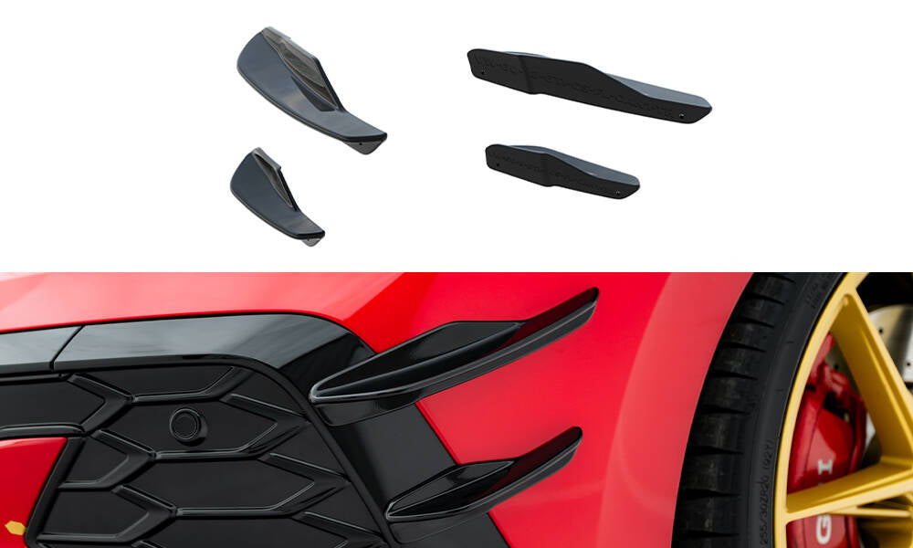 Stoßstangen Flaps Wings vorne Canards für VW Golf GTI Clubsport Mk8 Facelift