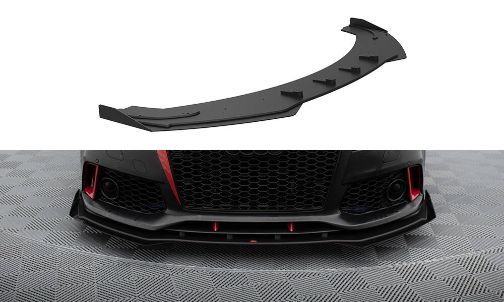 Street Pro Front Ansatz für +Flaps für + Flaps Audi A7 RS7 Look C7 schwarz Hochglanz