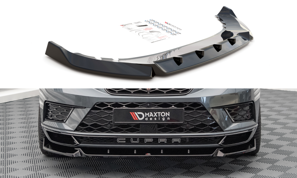 Front Ansatz V.1 für Cupra Ateca Mk1 schwarz Hochglanz