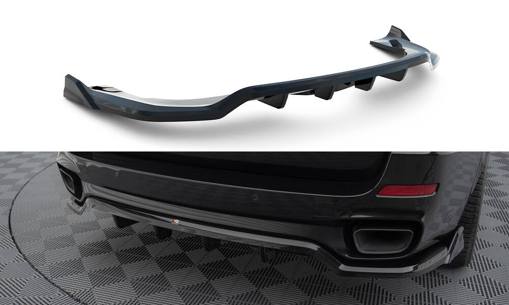 Mittlerer Cup Diffusor DTM Look Heck Ansatz für BMW X5 M-Paket F15 schwarz Hochglanz