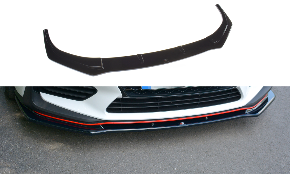 Front Ansatz V.1 für HYUNDAI I30 Mk3 N schwarz Hochglanz