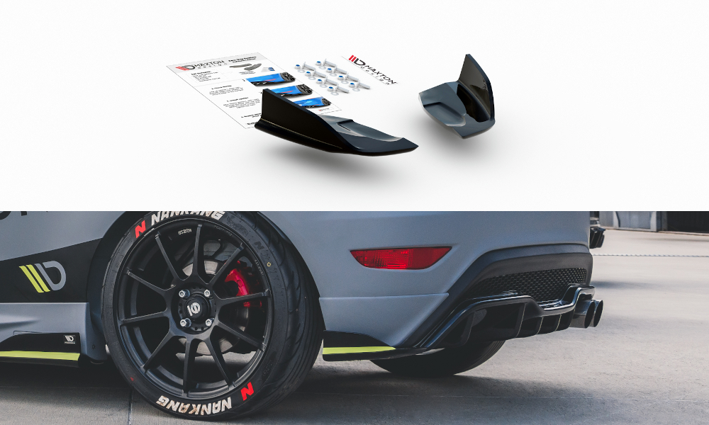 Heck Ansatz Flaps Diffusor für Ford Fiesta 7 ST Facelift