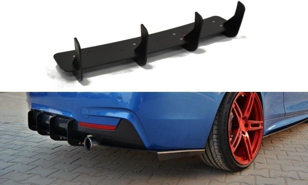 Diffusor Heck Ansatz für Heckschürze für & Heck Ansatz Flaps Diffusor für BMW 4er Coupe / Gran Coupe / Cabrio M-Paket F32 / F36 / F33