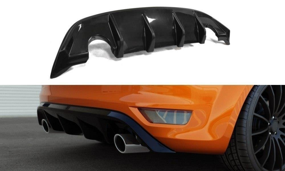 Diffusor Heck Ansatz für FORD FOCUS II ST FACELIFT Carbon Look