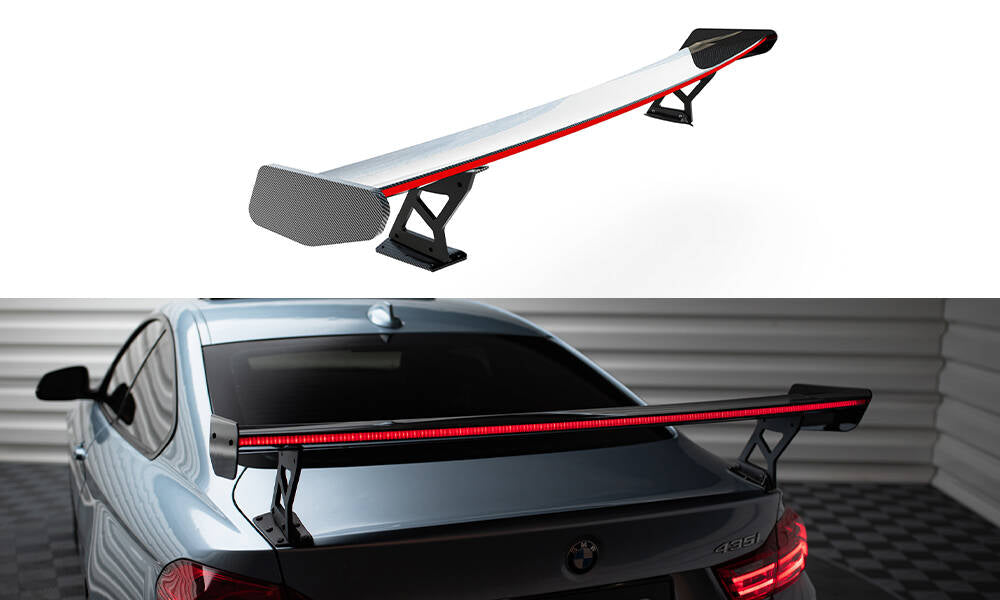 Carbon Spoiler With External Brackets Uprights + LED BMW 4er F32 / 4 F32 M-Paket Coupe