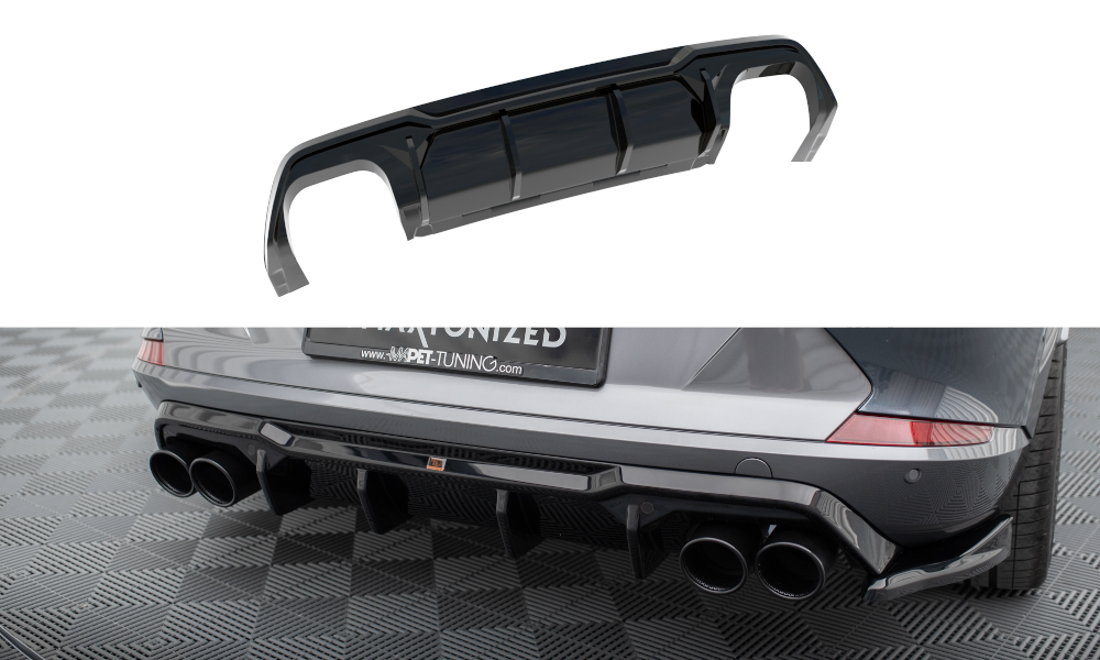 Diffusor Heck Ansatz V.3 für Cupra Formentor VZ Mk1 / Mk1 Facelift schwarz Hochglanz