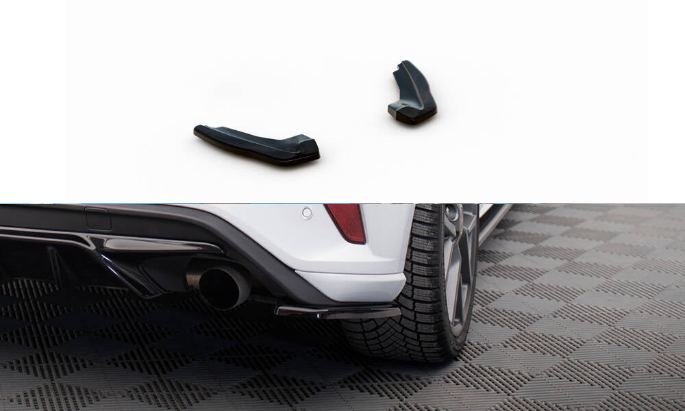 Heck Ansatz Flaps Diffusor V.1 für Ford Focus ST Mk4 schwarz Hochglanz