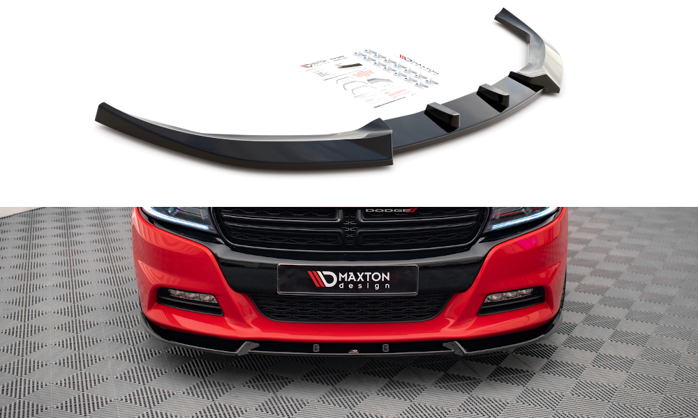 Front Ansatz V.1 für Dodge Charger RT Mk7 Facelift schwarz matt