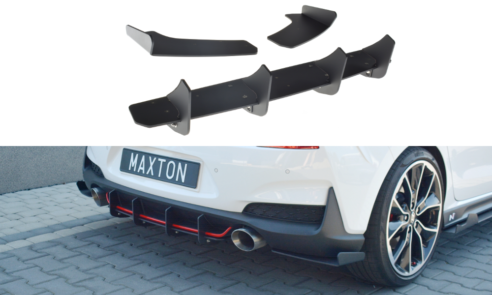 Diffusor Heck Ansatz für Heckschürze für HYUNDAI I30 Mk3 N