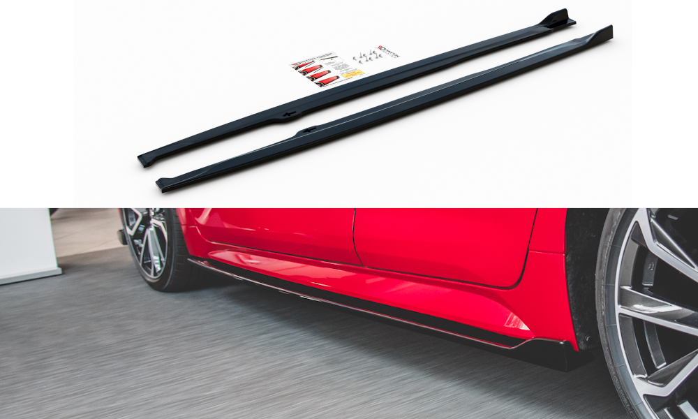 Seitenschweller Ansatz für Toyota Corolla XII Hatchback Carbon Look