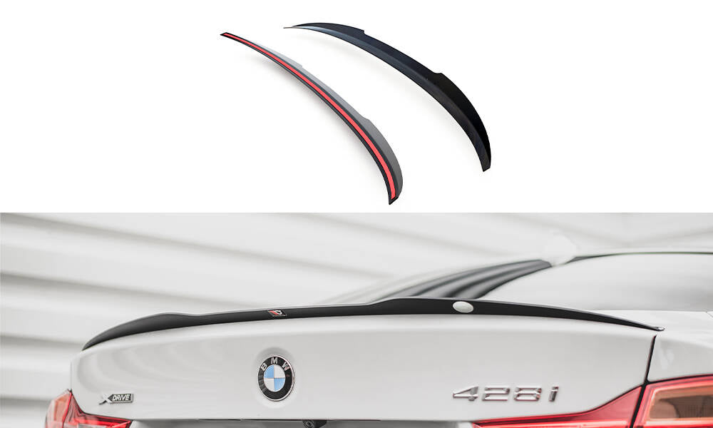 Spoiler CAP für BMW 4er F32 schwarz Hochglanz