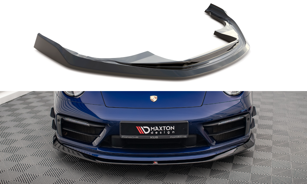 Front Ansatz V.2 für Porsche 911 Carrera Aero / Carrera GTS 992 schwarz Hochglanz