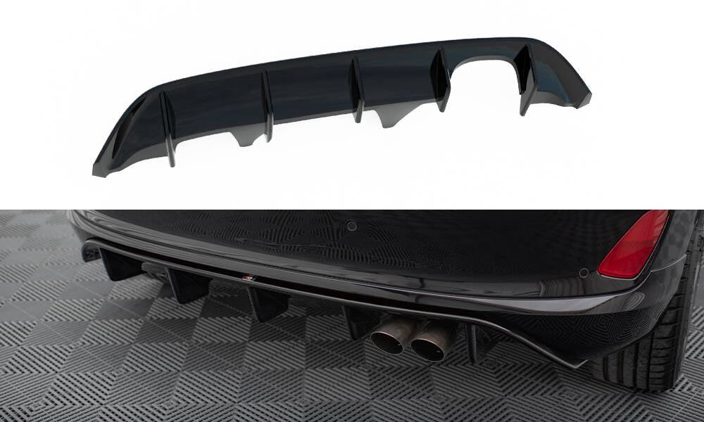 Diffusor Heck Ansatz für Ford Fiesta Mk8 ST schwarz Hochglanz
