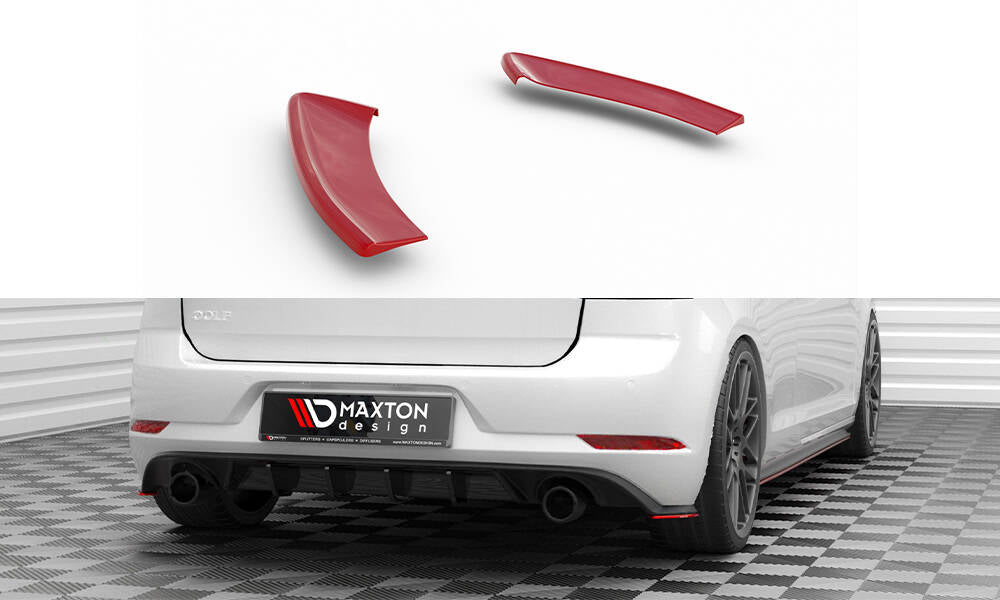 Heck Ansatz Flaps Diffusor V.2 für VW Golf GTI Mk7 Facelift schwarz Hochglanz