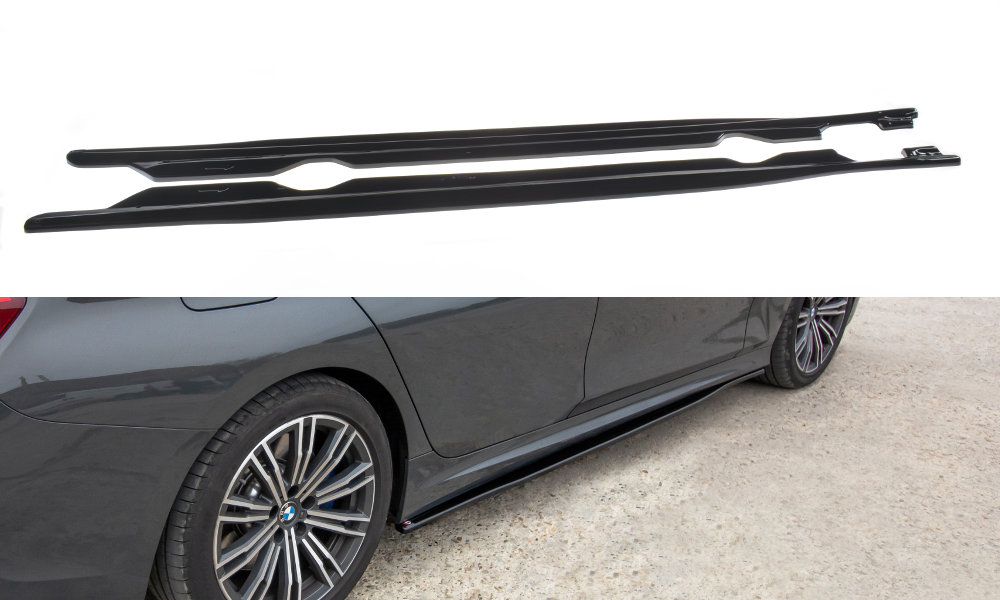 Seitenschweller Ansatz für BMW 3er M-Paket G20 schwarz Hochglanz