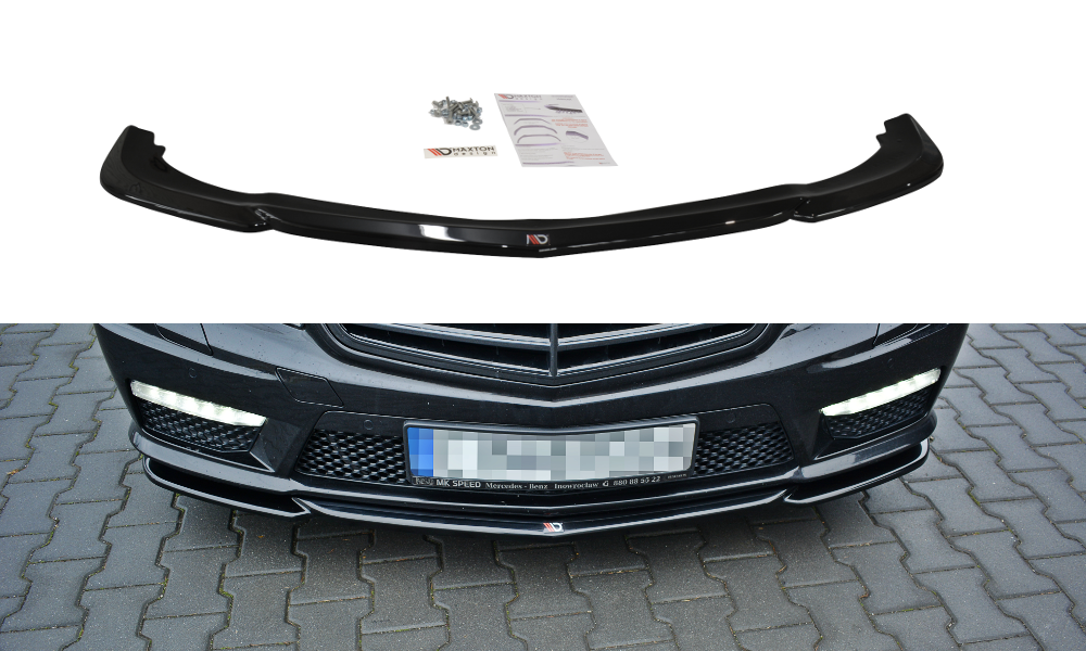 Front Ansatz V.1 für Mercedes E63 AMG W212 schwarz Hochglanz